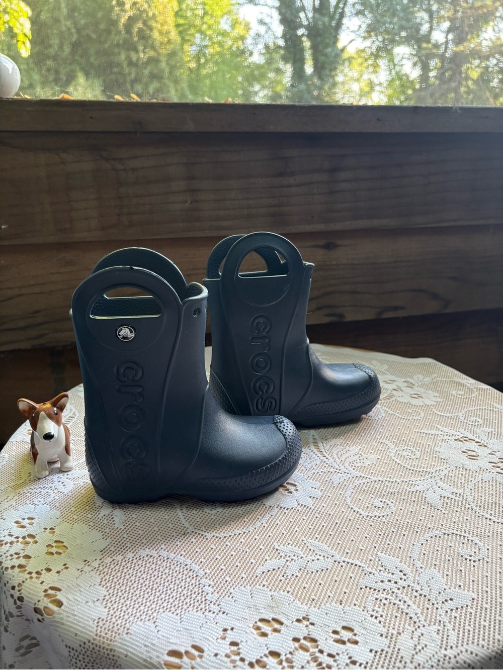 Crocs Pull Up Rain Boots. C10 - Picture 2 of 5